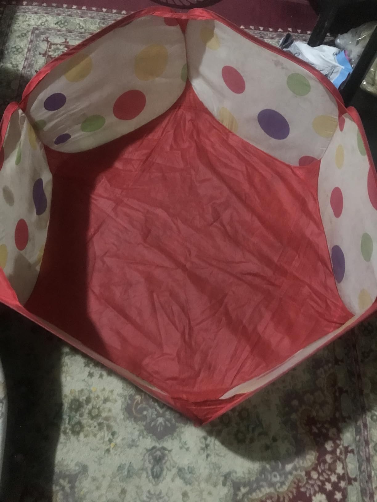 EocuSun Kids Ball Pit Large Pop Up Toddler Ball Pits Tent for Toddlers Girls Boys for Indoor Outdoor Baby Playpen w/Zipper Storage Bag, Balls Not Included (ARed) customer photo 2