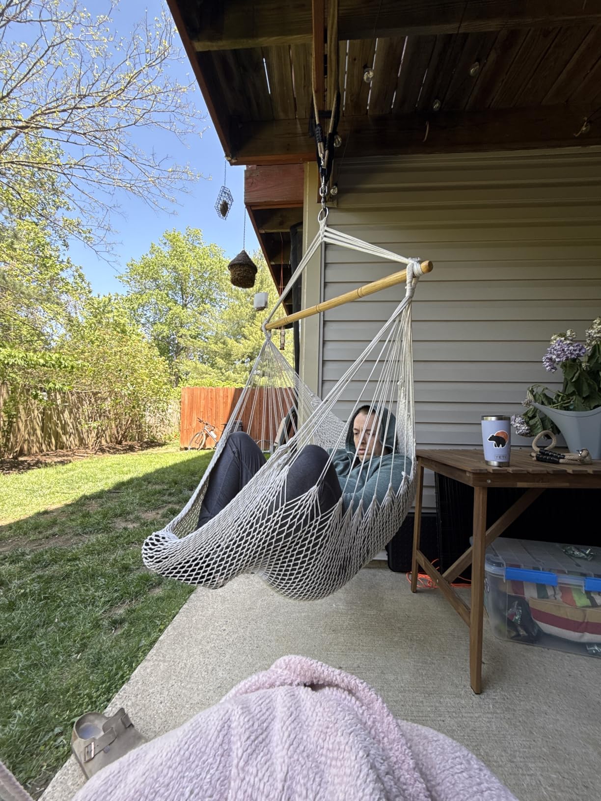 Lazy Daze Hammocks Hanging Swing Chair Caribbean Rope Weaving Chair with 40