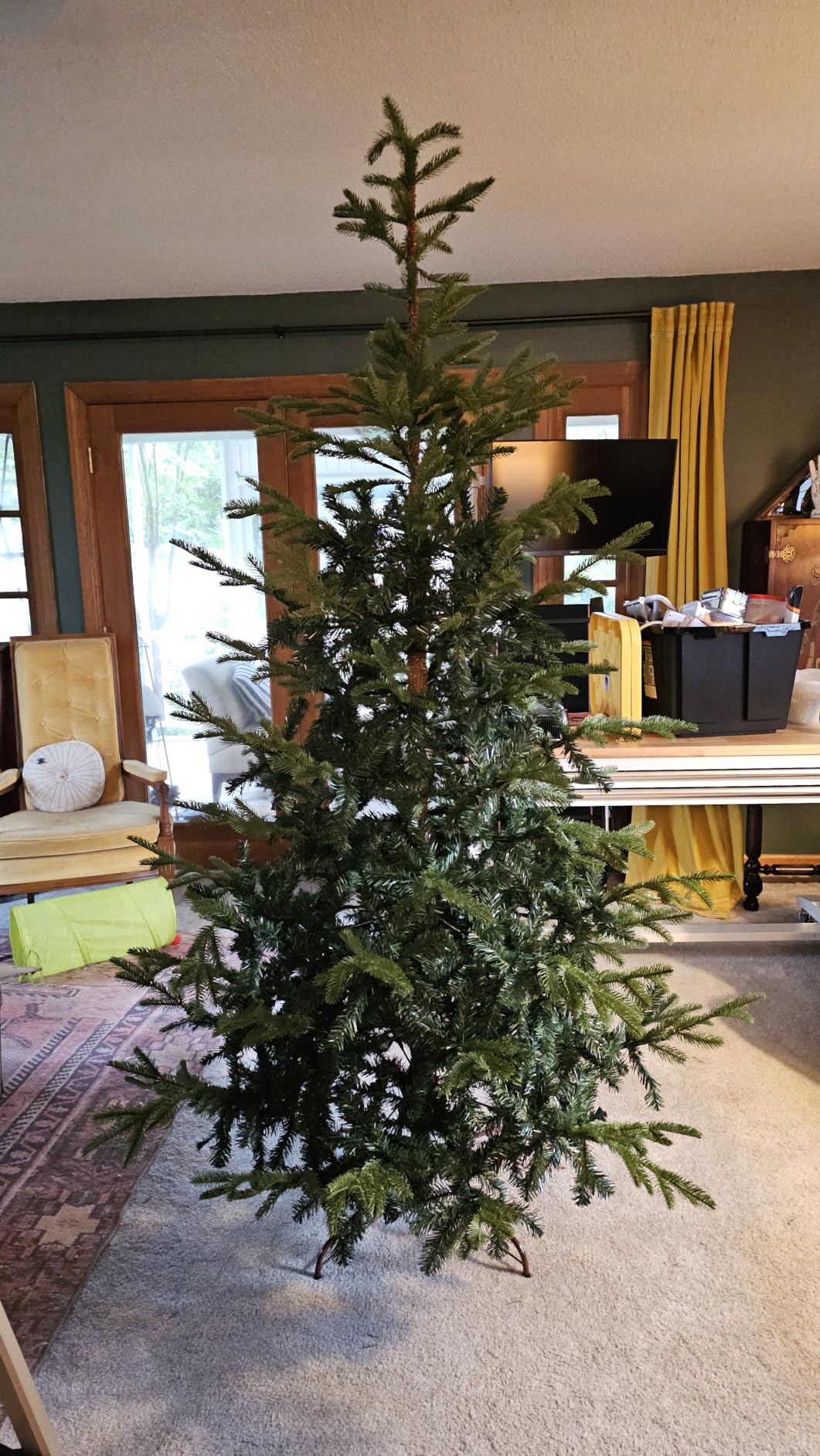 National Tree Company 7.5 ft Unlit Norwegian Spruce Artificial Christmas Tree, 1,325 Tips, Includes Stand, Green customer photo 2