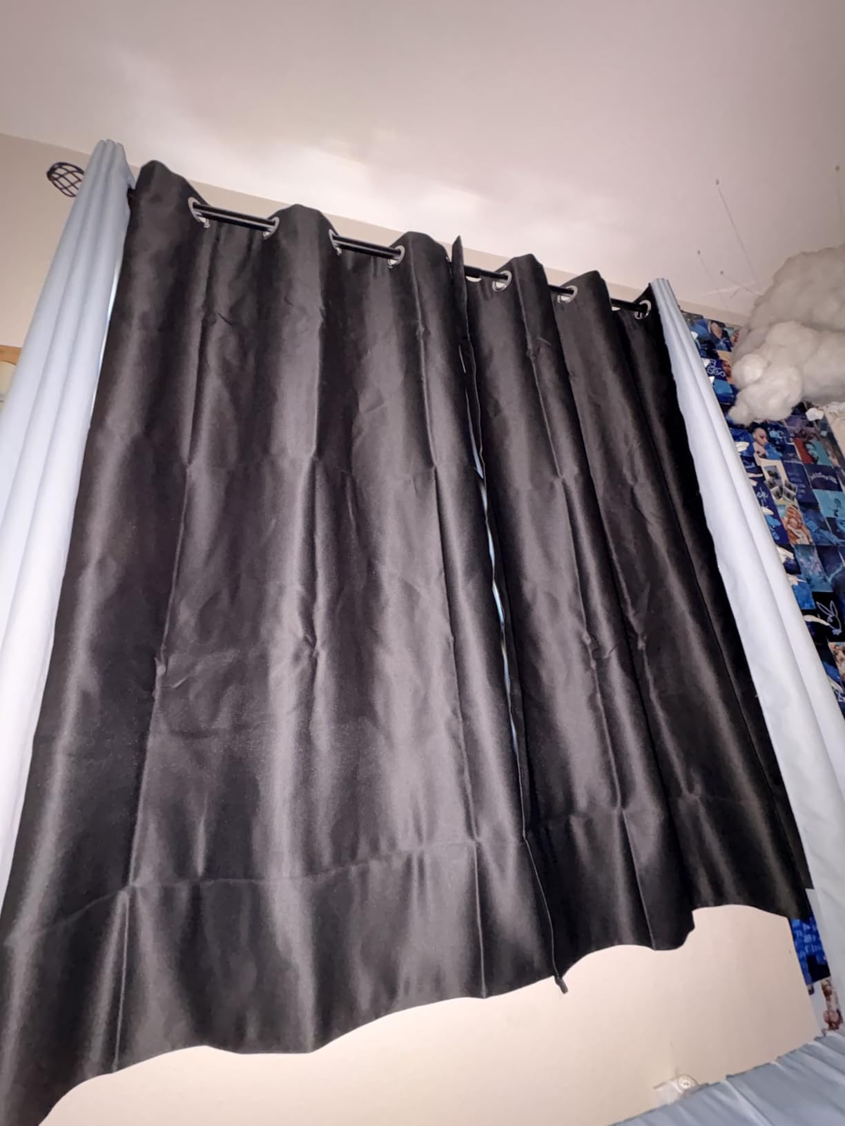 NICETOWN Nursery Essential Thermal Insulated Solid Grommet Top Blackout Curtains/Drapes (1 Pair, 42 x 63 inches in Baby Pink) customer photo 2