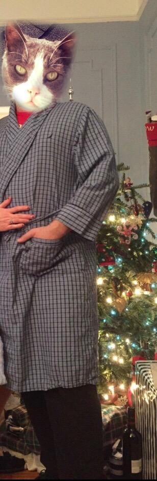 Nautica Men's Long Sleeve Lightweight Cotton Woven Robe customer photo 1