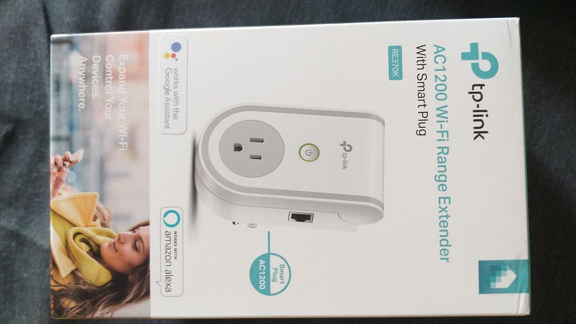 TP-Link RE370K Smart Plug, Easy Setup, AC1200 Wi-Fi Range Extender/Repeater, Works with Amazon Alexa and Google Assistant, 2 in 1, Remote Control by Kasa app customer photo 1