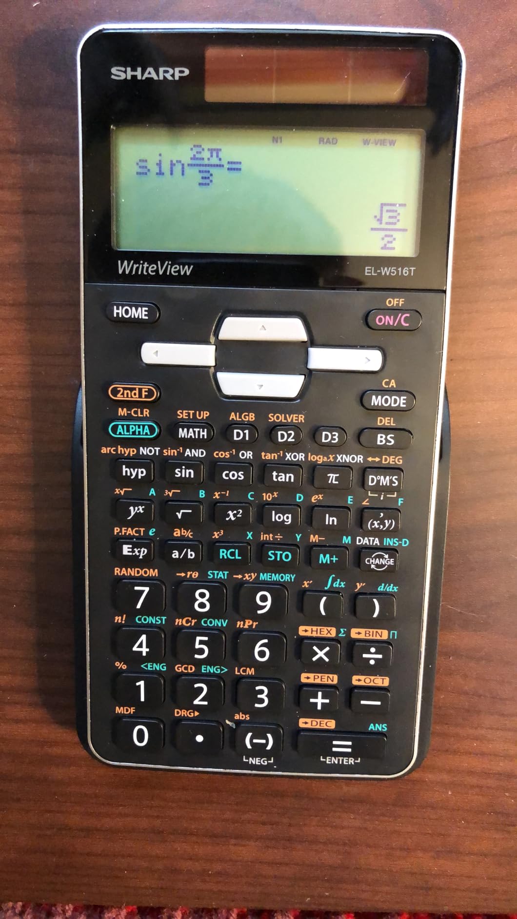 Sharp EL-W516TBSL Advanced Scientific Calculator with WriteView 4 Line Display & Solar Power customer photo 1