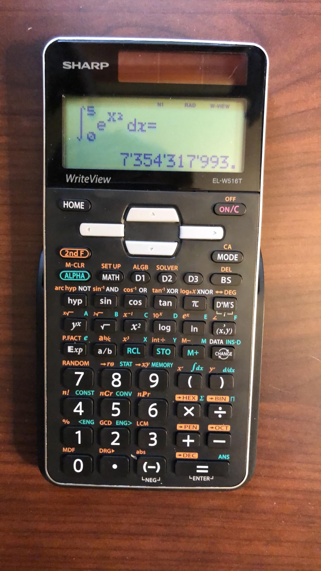 Sharp EL-W516TBSL Advanced Scientific Calculator with WriteView 4 Line Display & Solar Power customer photo 2