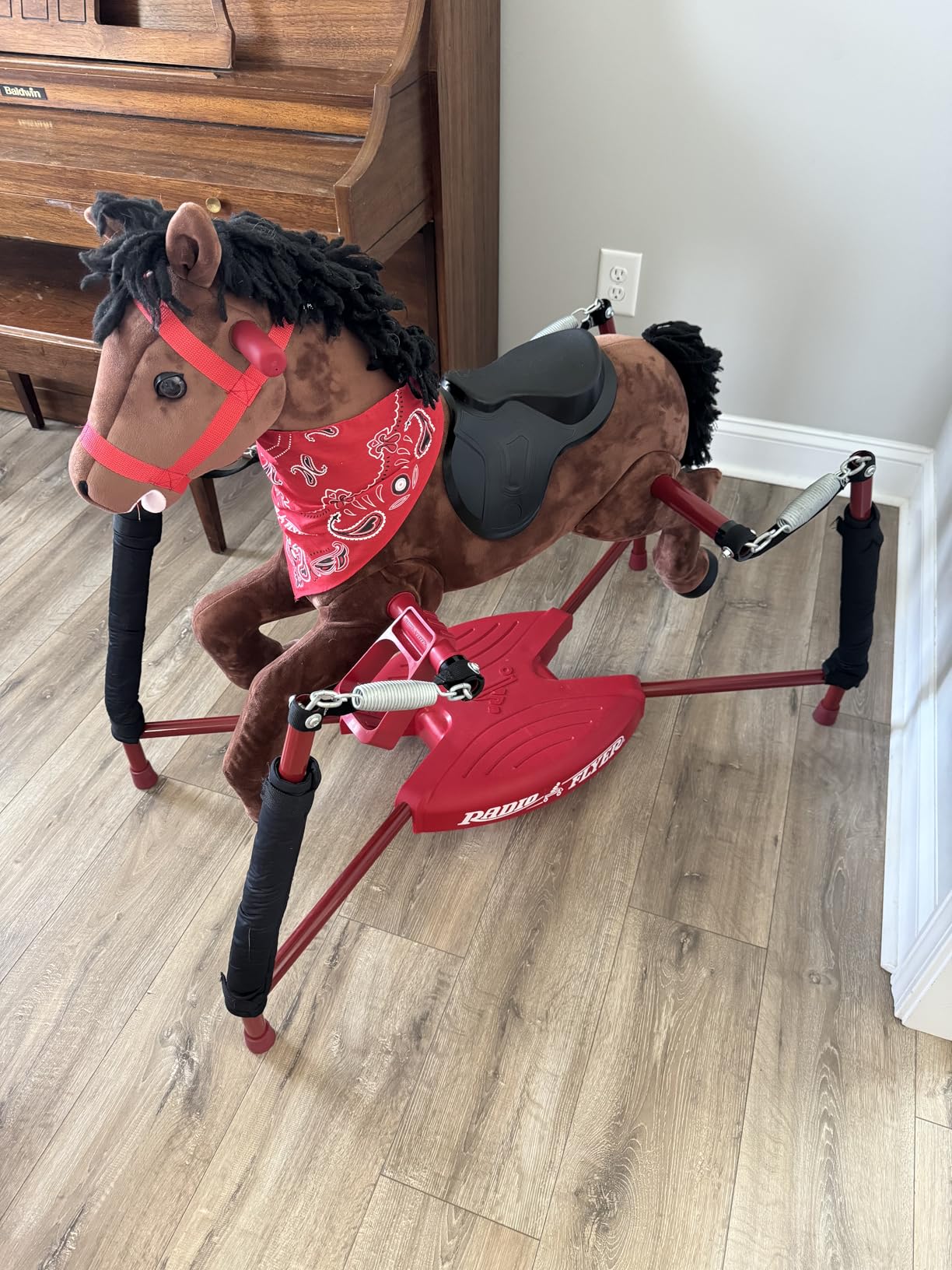 Radio Flyer Chestnut Interactive Riding Horse, for Ages 2-6, Ride On Toys | Toddler Ride On Toys, Plush Spring Rocking Horse, 3 Levels customer photo 1