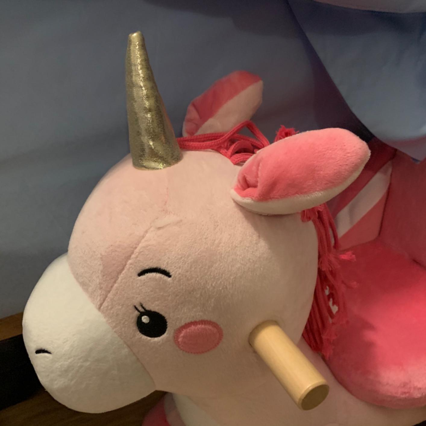 labebe - Baby Rocking Horse, Ride Unicorn, Kid Ride On Toy for 6 Month-3 Year Old, Infant (Boy Girl) Plush Animal Rocker customer photo 2