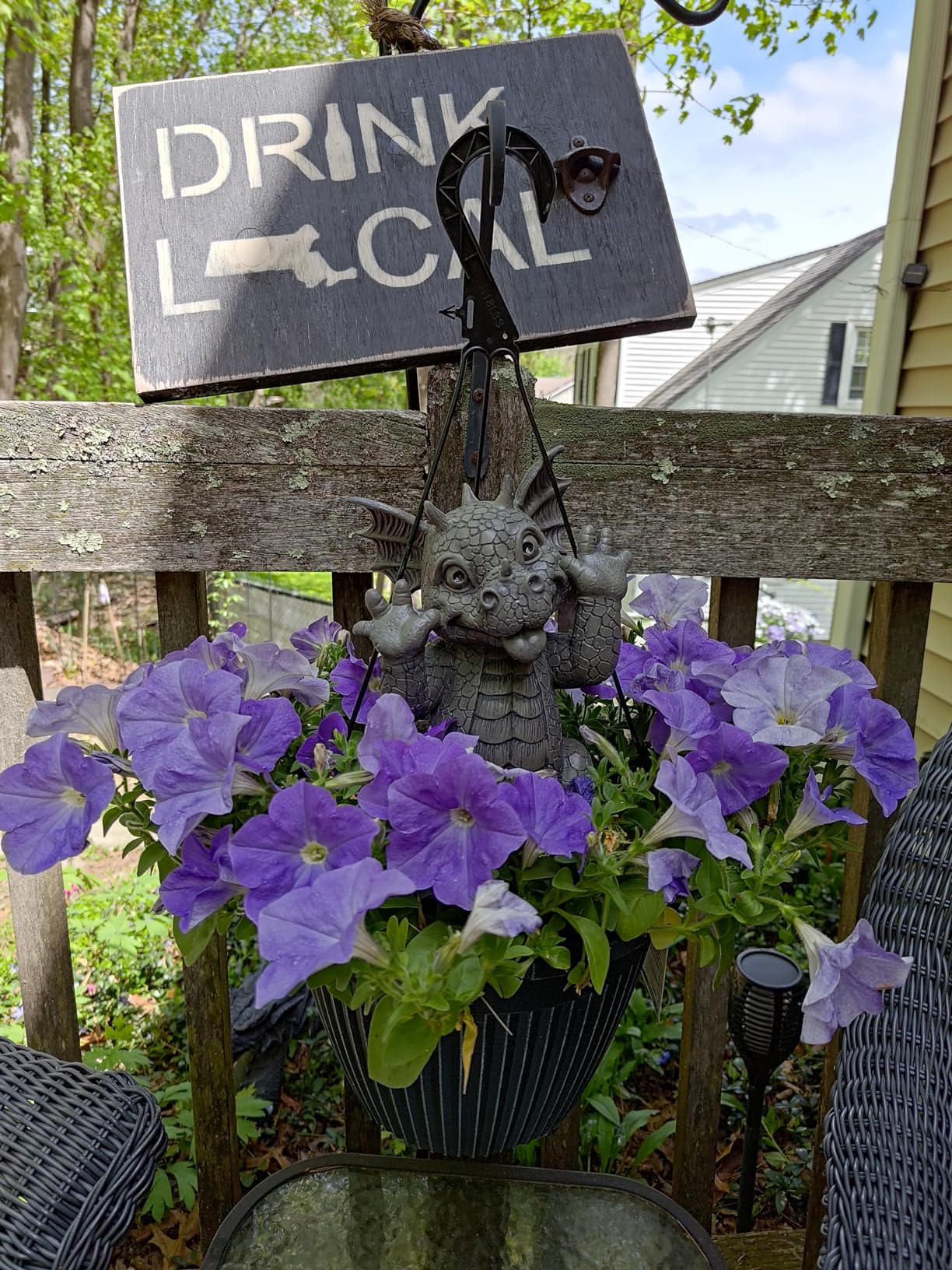 Pacific Giftware Garden Dragon Taunting Dragon Garden Display Decorative Accent Sculpture Stone Finish 10 Inch Tall customer photo 1