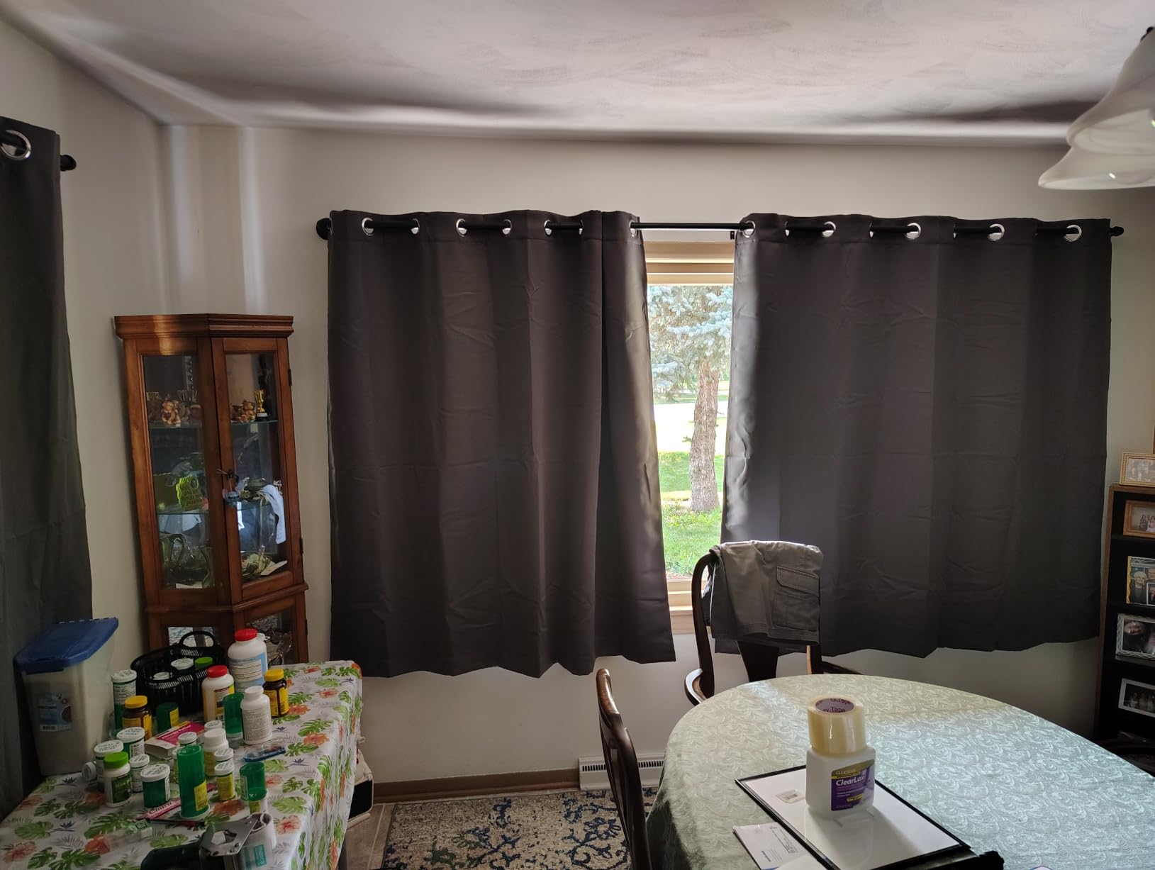 Grey Full Shade Curtain Panels, Pair of Energy Smart & Noise Blocking Out Blackout Drapes for Dining Room Window, Thermal Insulated Guest Room Lined Window Dressing (Gray, 52 x 84 inch) customer photo 1