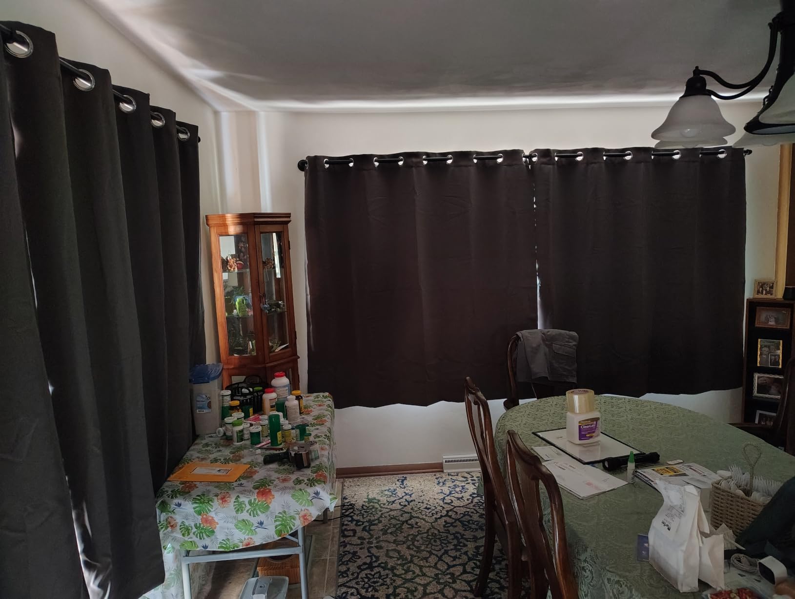 Grey Full Shade Curtain Panels, Pair of Energy Smart & Noise Blocking Out Blackout Drapes for Dining Room Window, Thermal Insulated Guest Room Lined Window Dressing (Gray, 52 x 84 inch) customer photo 2