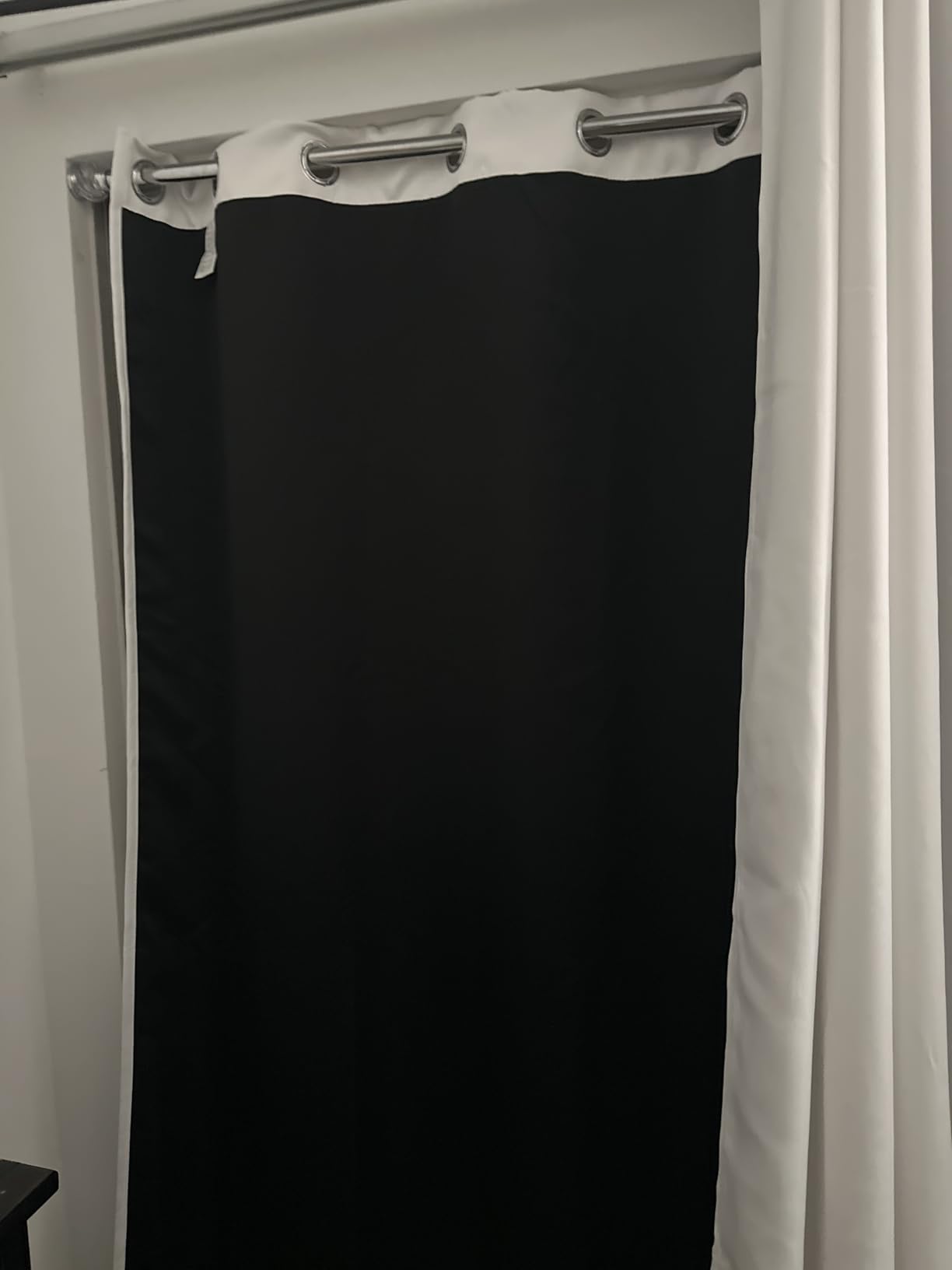 Thermal Insulated 100% Blackout Curtains, Noise Reducing Performance Slider Curtain Panel with Black Lining, Full Light Blocking Patio Door Drapery (1 PC, 100-inch x 84-inch, Biscotti Beige) customer photo 1