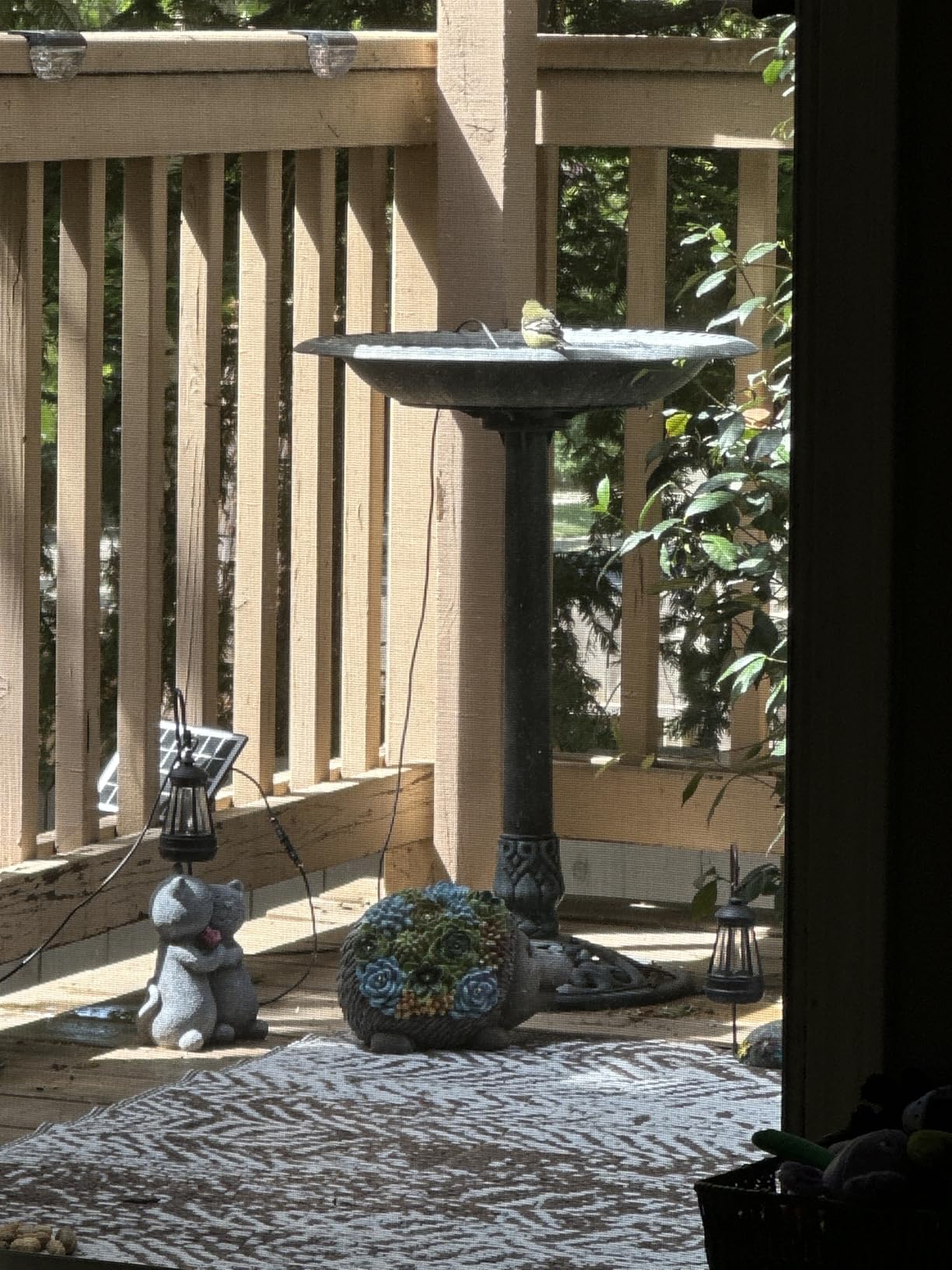 ZenStyle 28in Birdbaths Bowl Outdoor, Pedestal Bird Bath Vintage Outdoor Garden Accent Décor (Green) customer photo 1