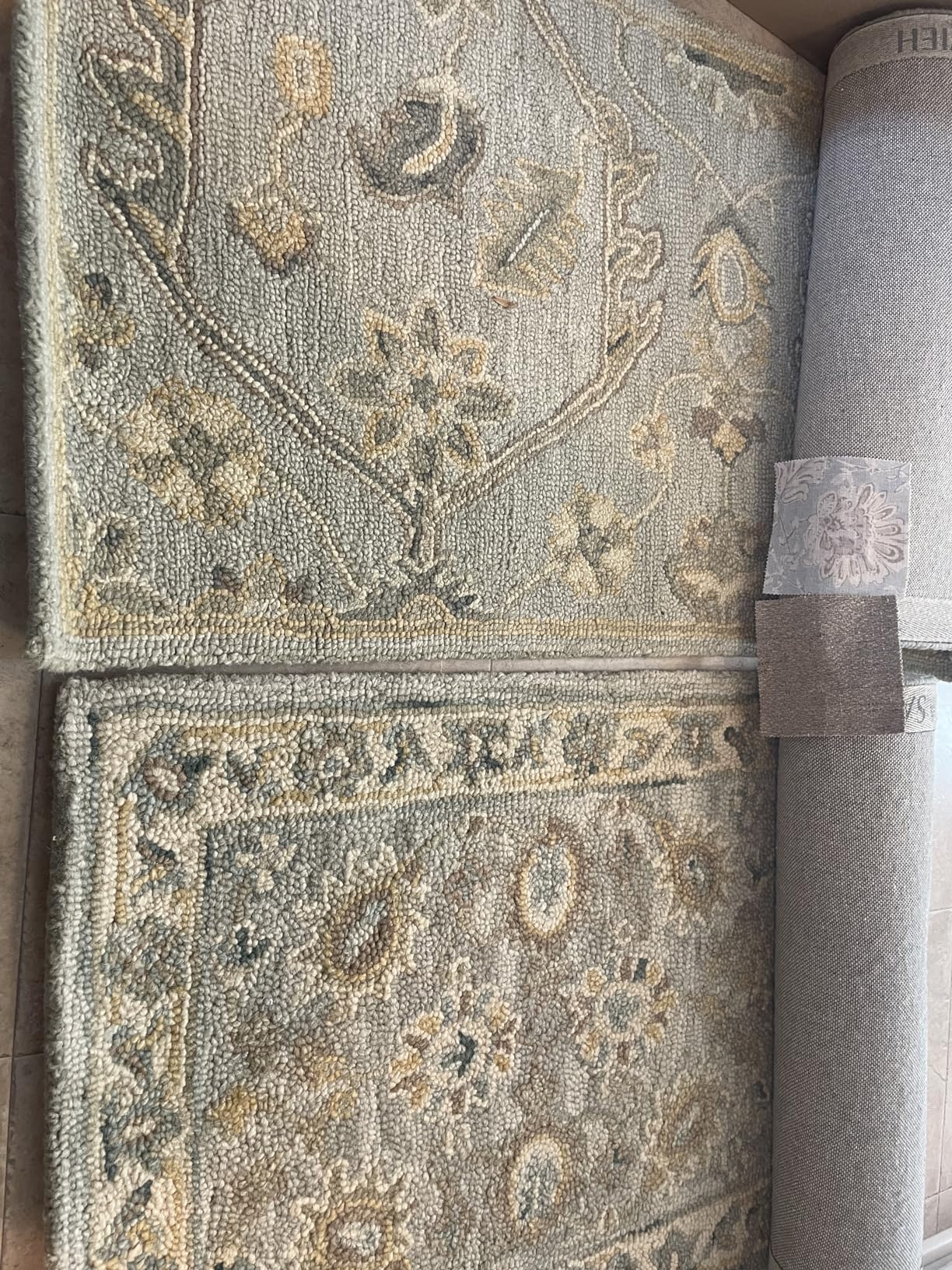SAFAVIEH Blossom Collection 8' x 10' Slate / Beige BLM701M Handmade Premium Wool Area Rug customer photo 2