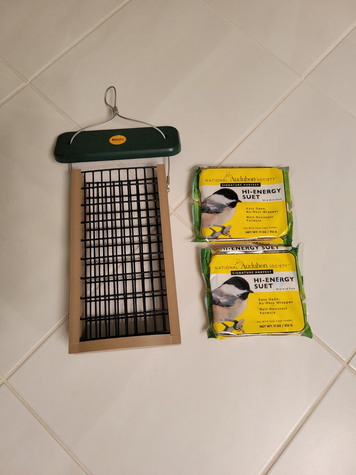 Birds Choice Squirrel Proof Suet Bird Feeder for 2 Cakes with 13in Wire Cage customer photo 1