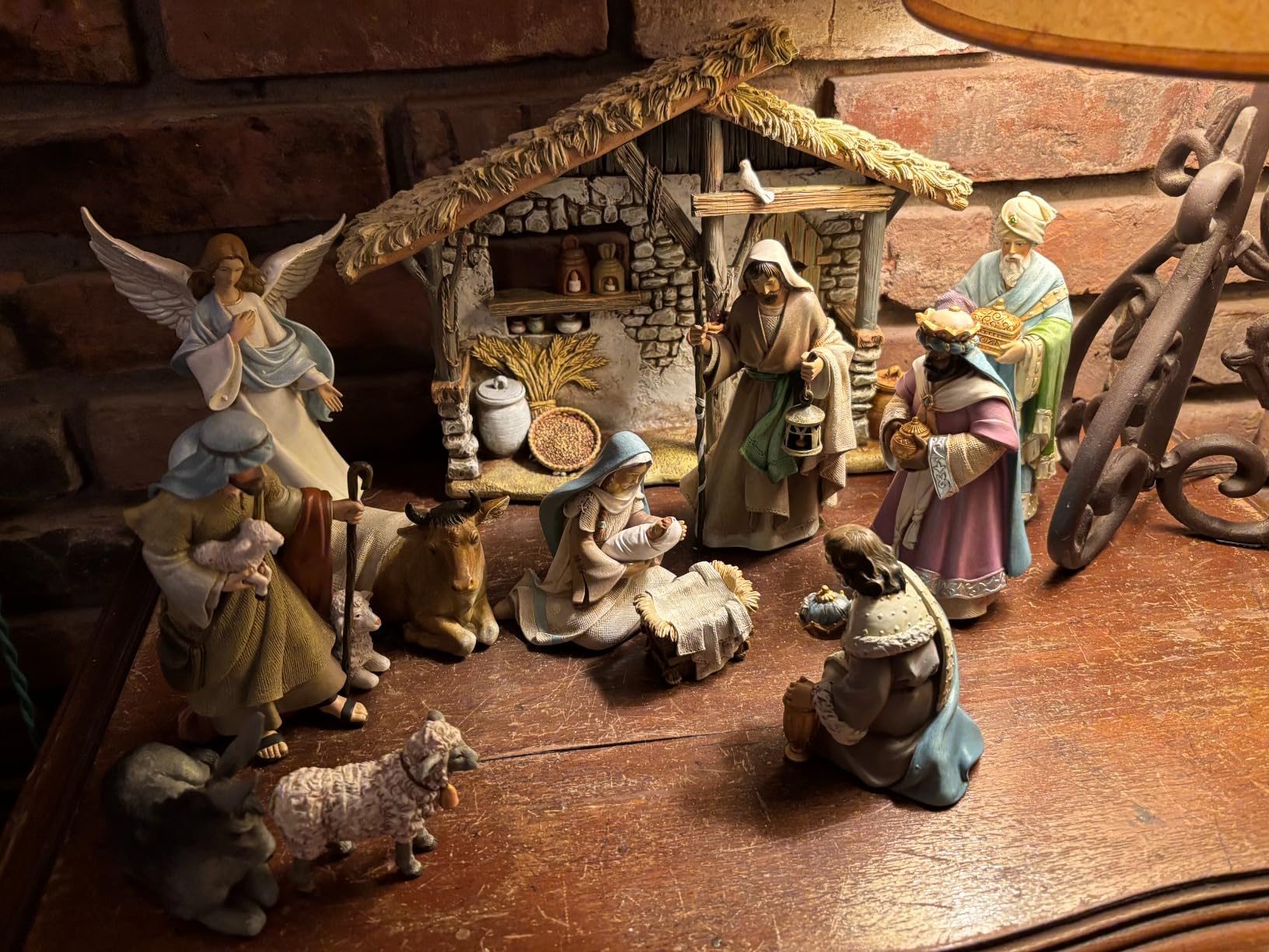 Bethlehem Nights Christmas Nativity Scene Figurines with Creche, 12 Piece Set | Bethlehem Nights, Holiday Decorating, Mantel Displays, Religious Decor customer photo 2