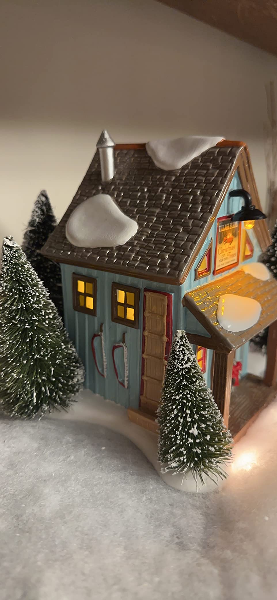 Department 56 Original Snow Village Village Farms Tree Lot Lit Building, 6.3 Inch, Multicolor customer photo 1