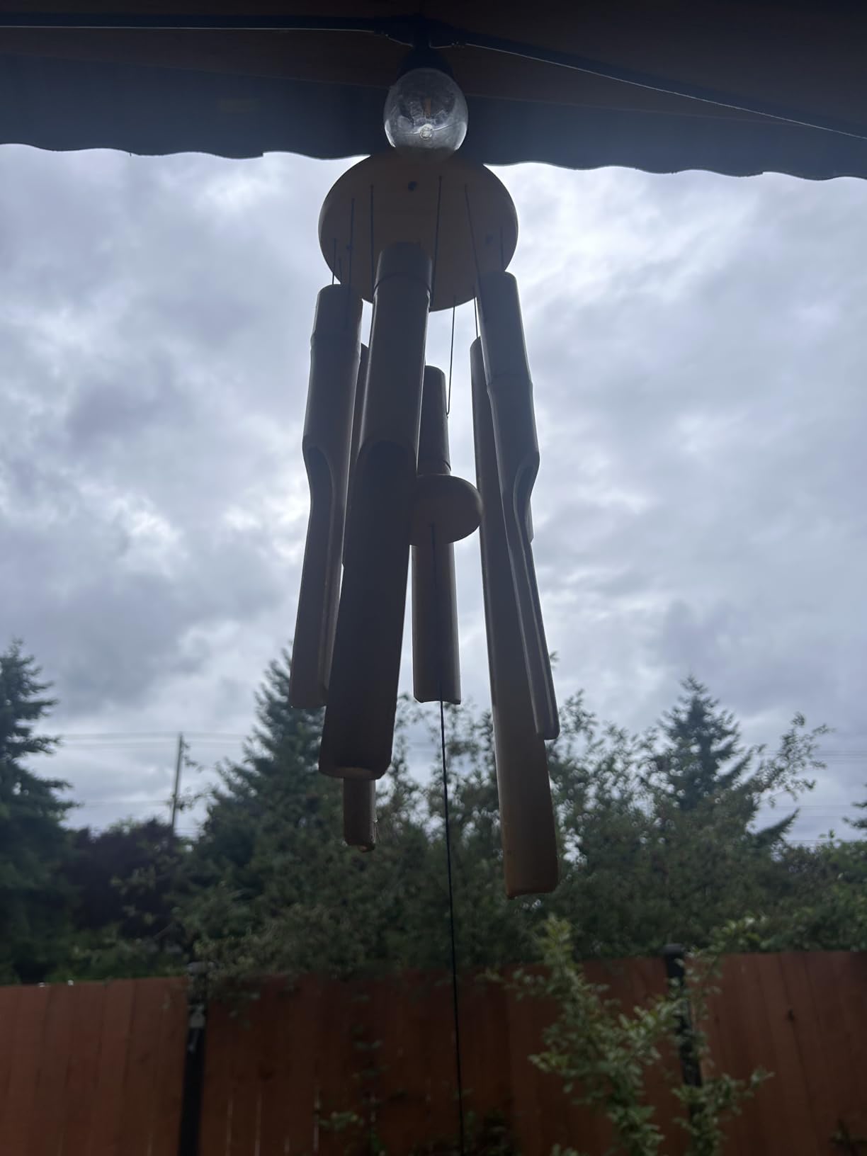Bamboo Wind Chimes, Deep Tone Wooden Wind Chime Outdoor Garden Decor | Natural wooden wind chimes for outside with soothing tones, durable outdoor design, easy hanging hook, perfect garden decor customer photo 2