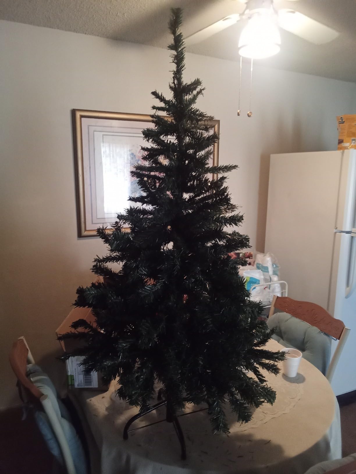 Sunnyglade 4 FT Premium Artificial Christmas Tree 400 Tips Xmas Tree Green | 4FT Artificial Christmas Tree Dense PVC Needles, Easy 4-Section Assembly with Christmas Tree Stand for Xmas Holiday Decor customer photo 2