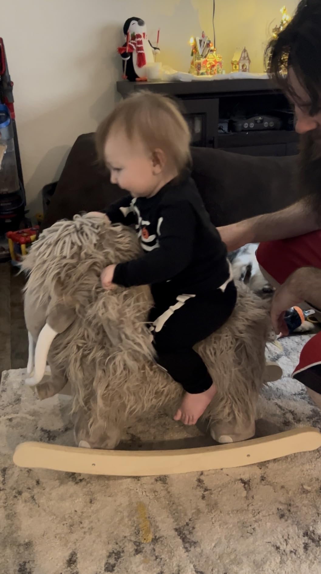labebe - Plush Rocking Horse, Mammoth Rocker, Stuffed Rocker Toy for Child 1-3 Year Old, Kid Ride On Toy Wooden, Rocking Animal for Infant/Toddler Girl&Boy, Nursery Birthday Gift customer photo 1
