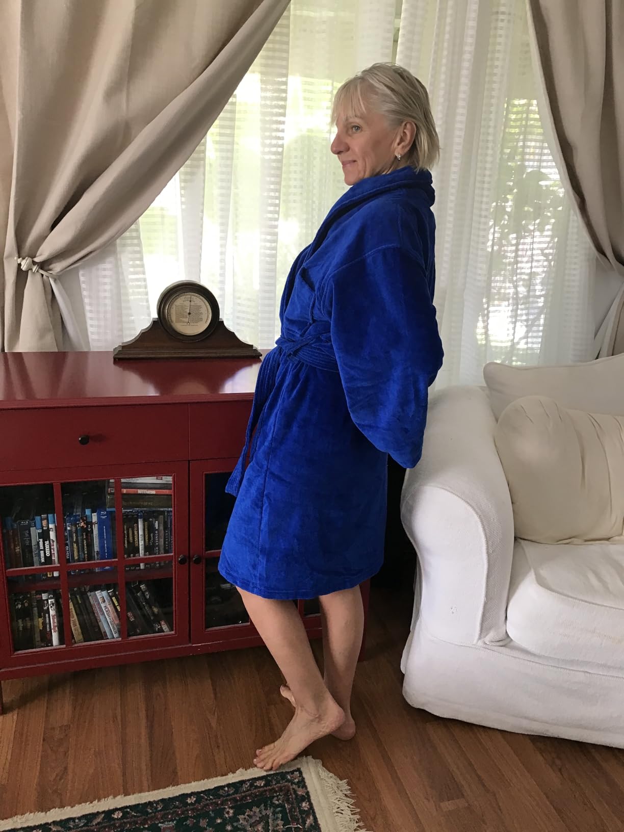 Alpine Swiss Blair Womens Cotton Terry Cloth Bathrobe Shawl Collar Velour Spa Robe customer photo 2