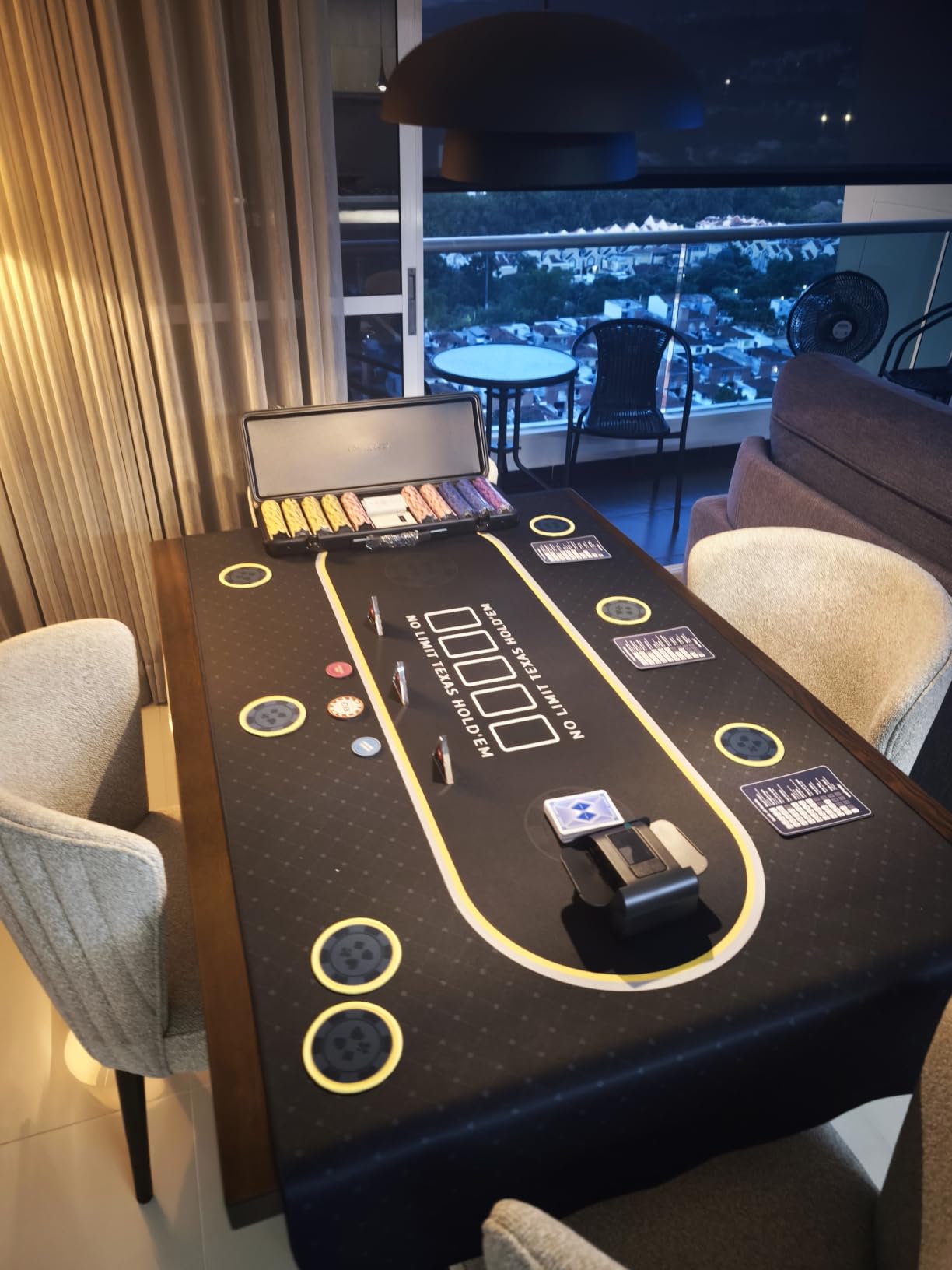 SLOWPLAY Nash Clay Poker Set, 14g&40mm Poker Chips for Texas Hold'em, Black Gold Edition, 500 pcs Numbered Full Set, premium case with PC Shell, clay composite poker chips, Art Deco style customer photo 2