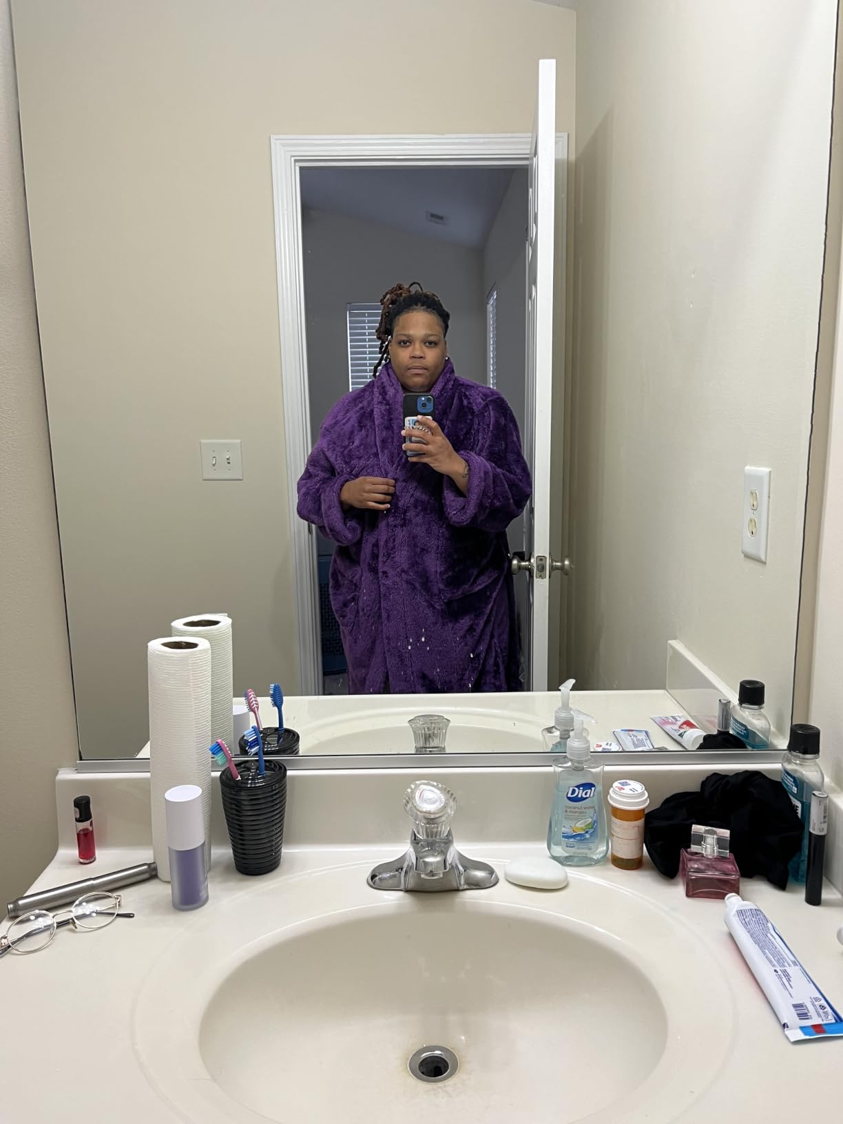 PAVILIA Premium Womens Plush Soft Robe Fluffy Warm Fleece Sherpa Shaggy Bathrobe customer photo 1