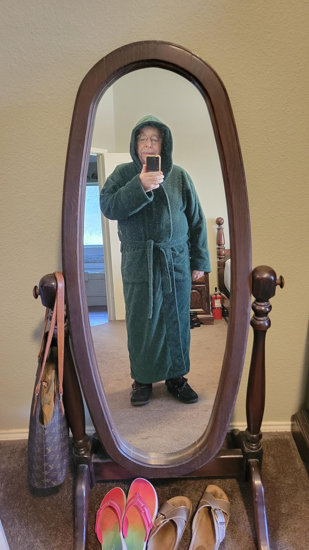 Men's Hood'n Full Ankle Length Hooded Turkish Cotton Bathrobe customer photo 1