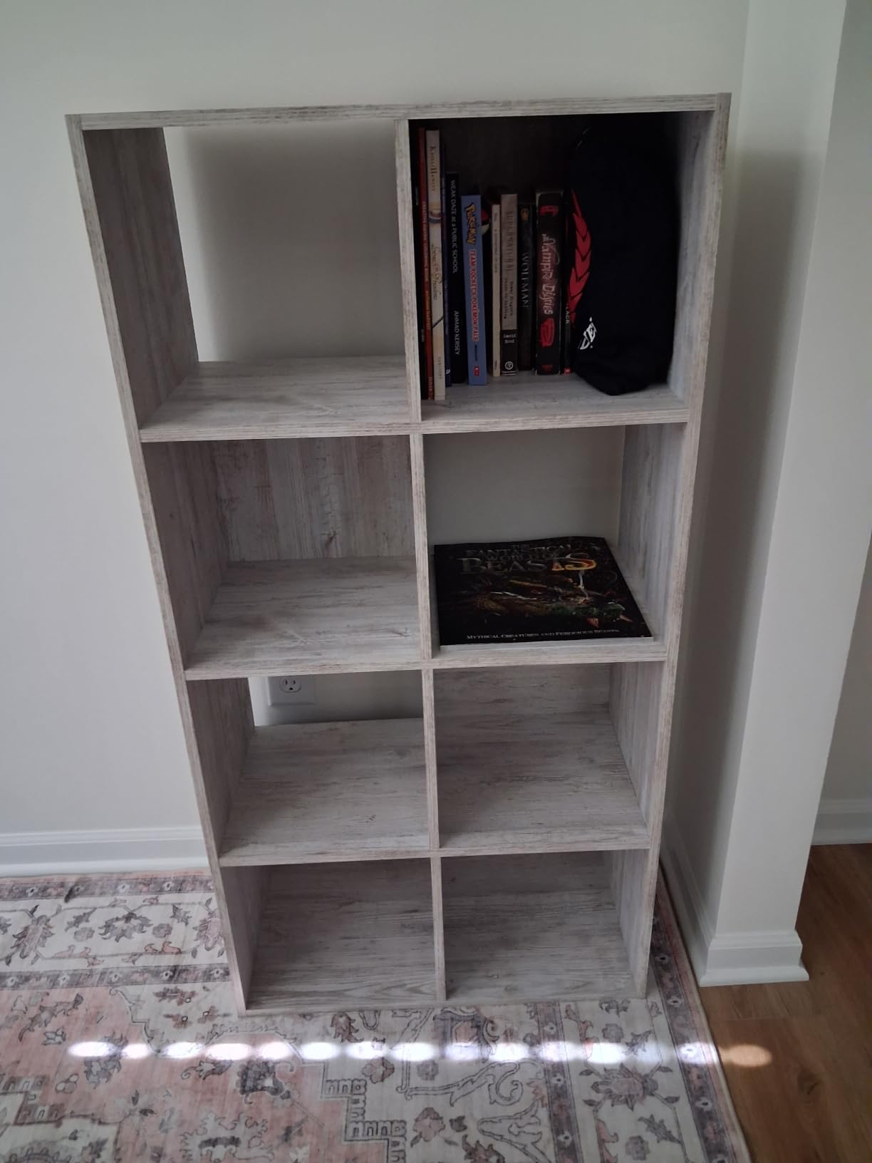Signature Design by Ashley Paxberry 6 Cube Storage Organizer, Engineered Wood Bookshelf, Quick 20-Minute Assembly, Dual-Orientation Storage Cube for Bedroom or Living Room, Whitewash customer photo 1