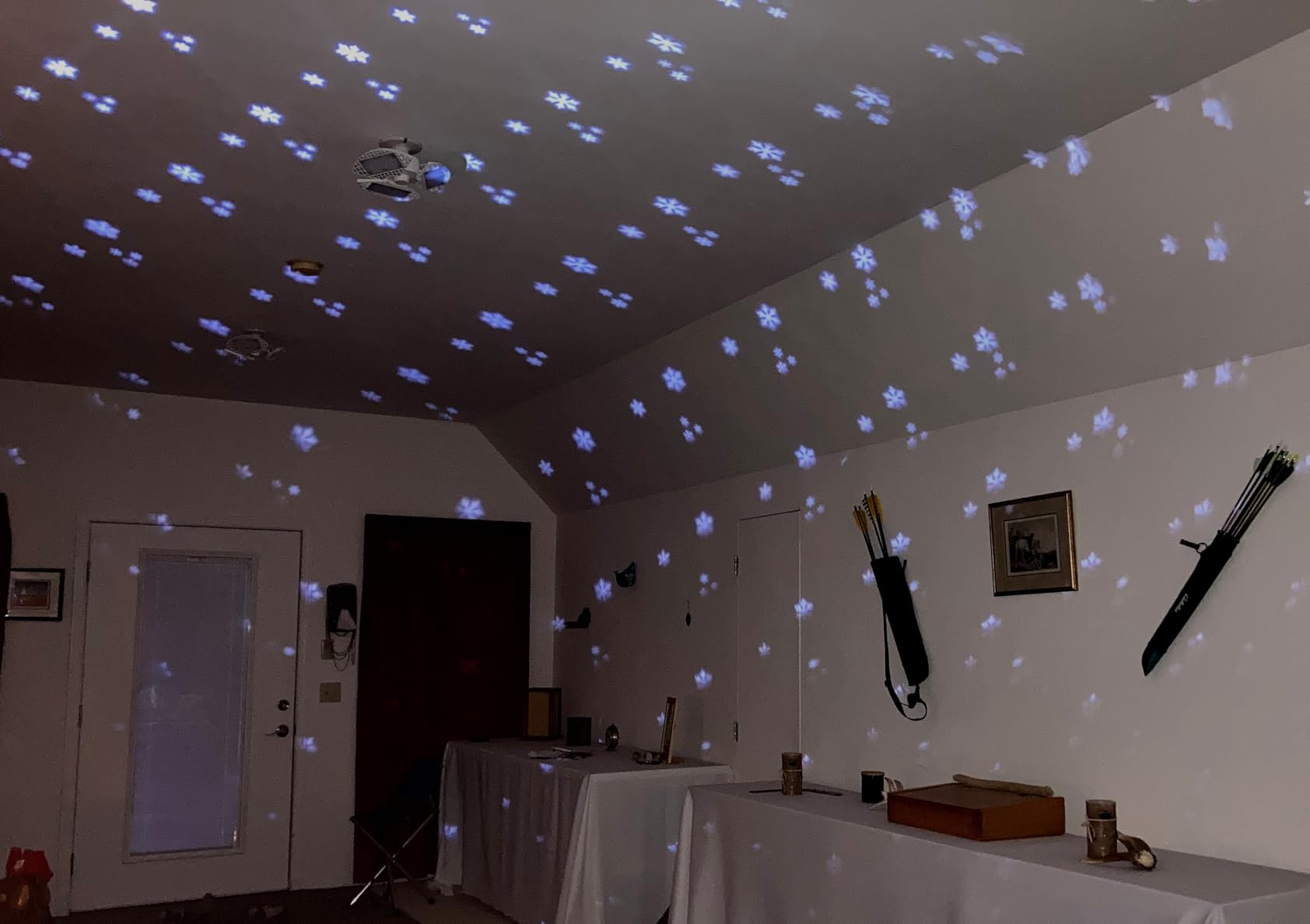 Christmas Projector Lights Outdoor, Snowflake Projector Lights with Wireless Remote Control for Christmas Decorations customer photo 1