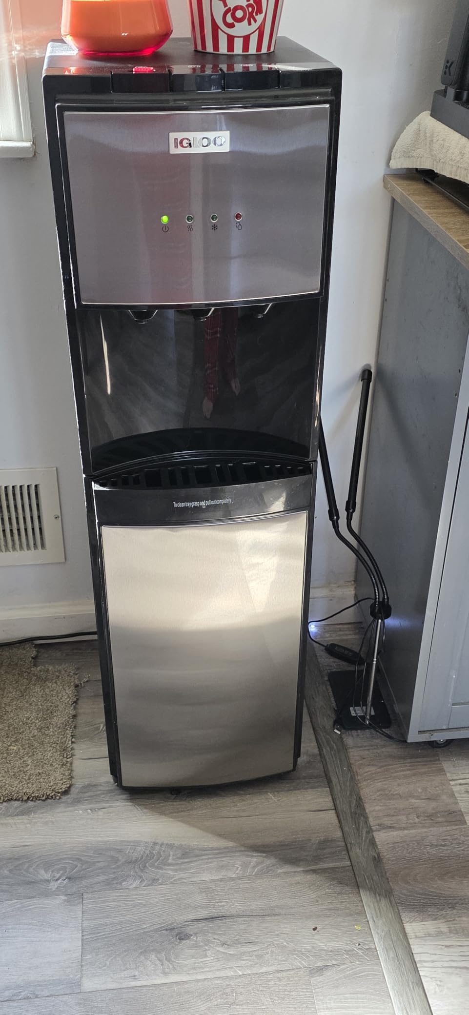 Igloo Bottom Loading Water Cooler - Hot, Cold, & Room Temperature Dispenser - Stainless Steel, Holds 3 & 5 Gallon Jugs, Child Safety Lock - for Homes, Kitchens, Offices, Dorms customer photo 1