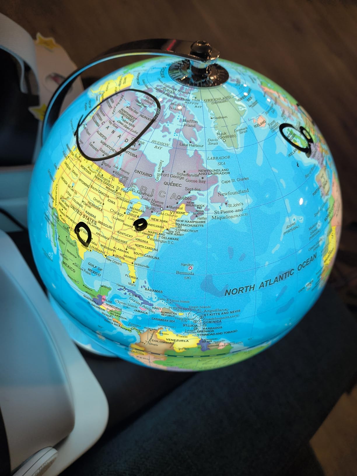 POOCCI 6 in1 Illuminated World Globe for Kids & Adults All Ages High Clear Map, Illuminates Educational Interactive STEM Toy, Light Up Kids Globe Lamp,Gifts For Boys And Girls customer photo 1