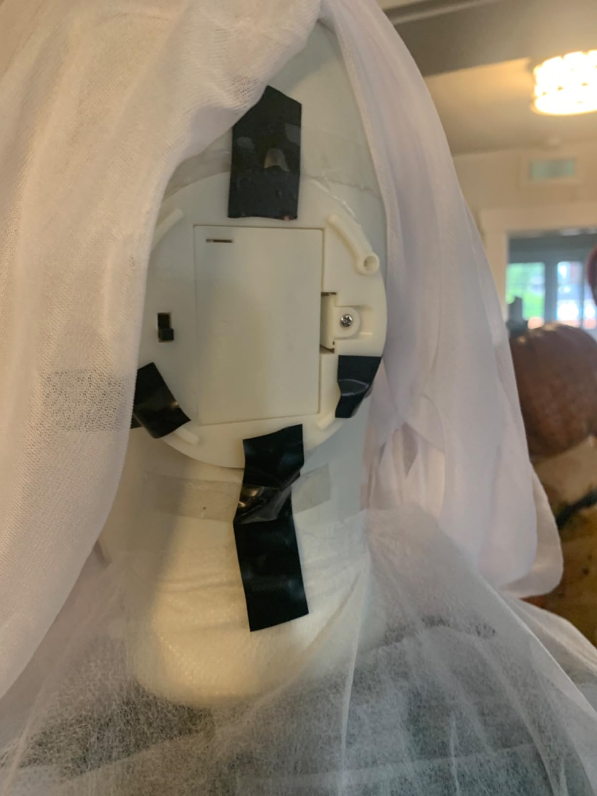 Haunted Hill Farm Life-Size 6-Ft Scary Talking Ghost Halloween Animatronic with Touch Activated Lights and Sound, Battery Operated Indoor or Covered Outdoor Decorations, Creepy Props customer photo 1