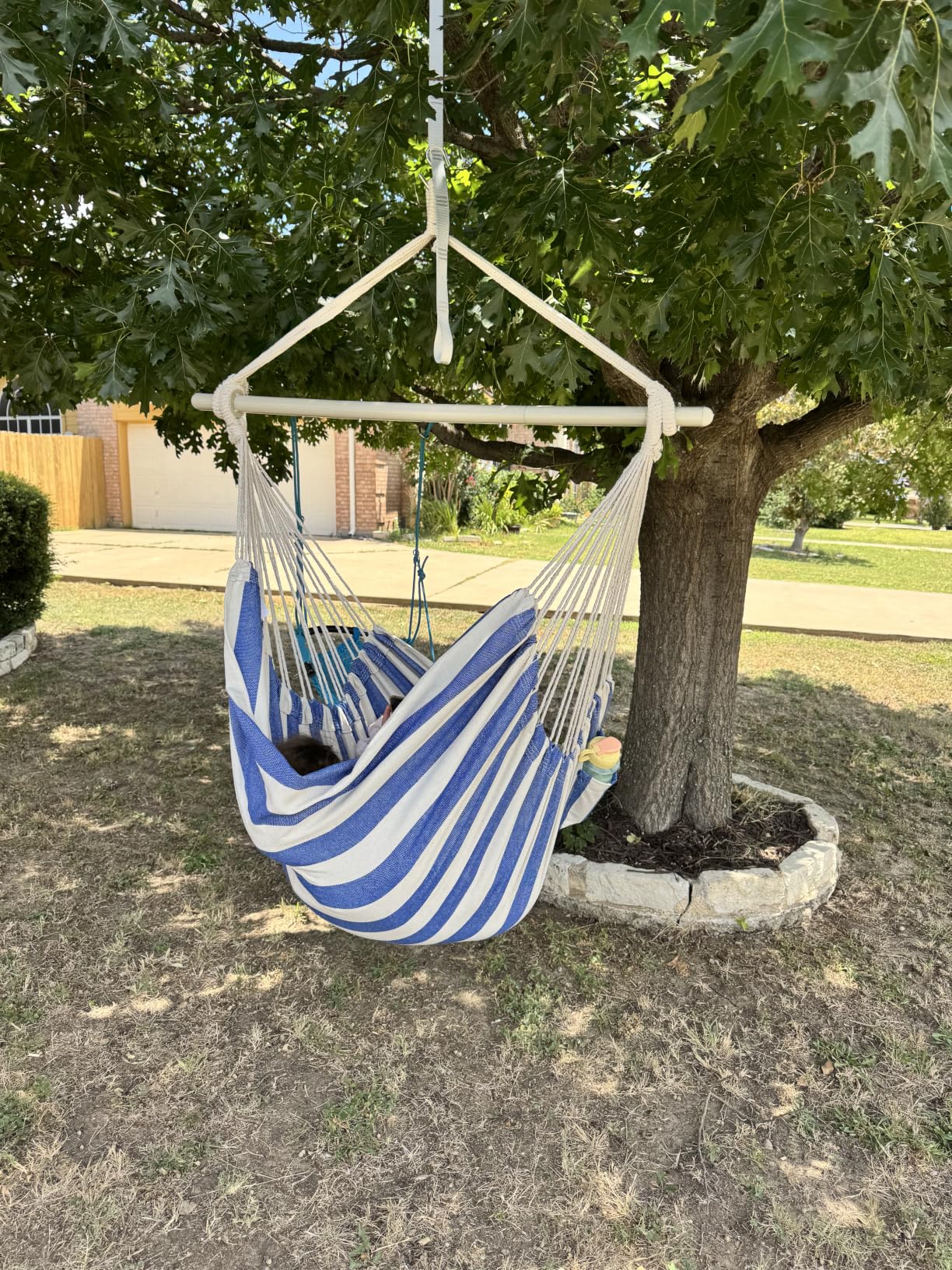 ADVOKAIR Hammock Chair Swing, Heavy-Duty Hanging Rope Swing Seat Supports 500 Lbs, Ideal for Outdoor Patio, Backyard, Porch, Deck & Indoor Bedroom Use customer photo 1