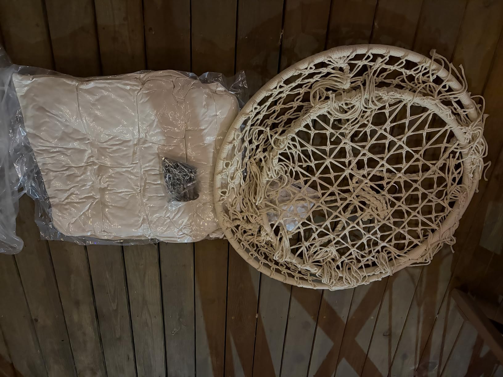 Greenstell Hammock Chair, Macrame Swing Chair with Comfy Cushion, Boho Hanging Chair for Outdoor & Indoor, Perfect for Bedroom, Patio, Balcony, Hold up to 350Lbs, Grey customer photo 2