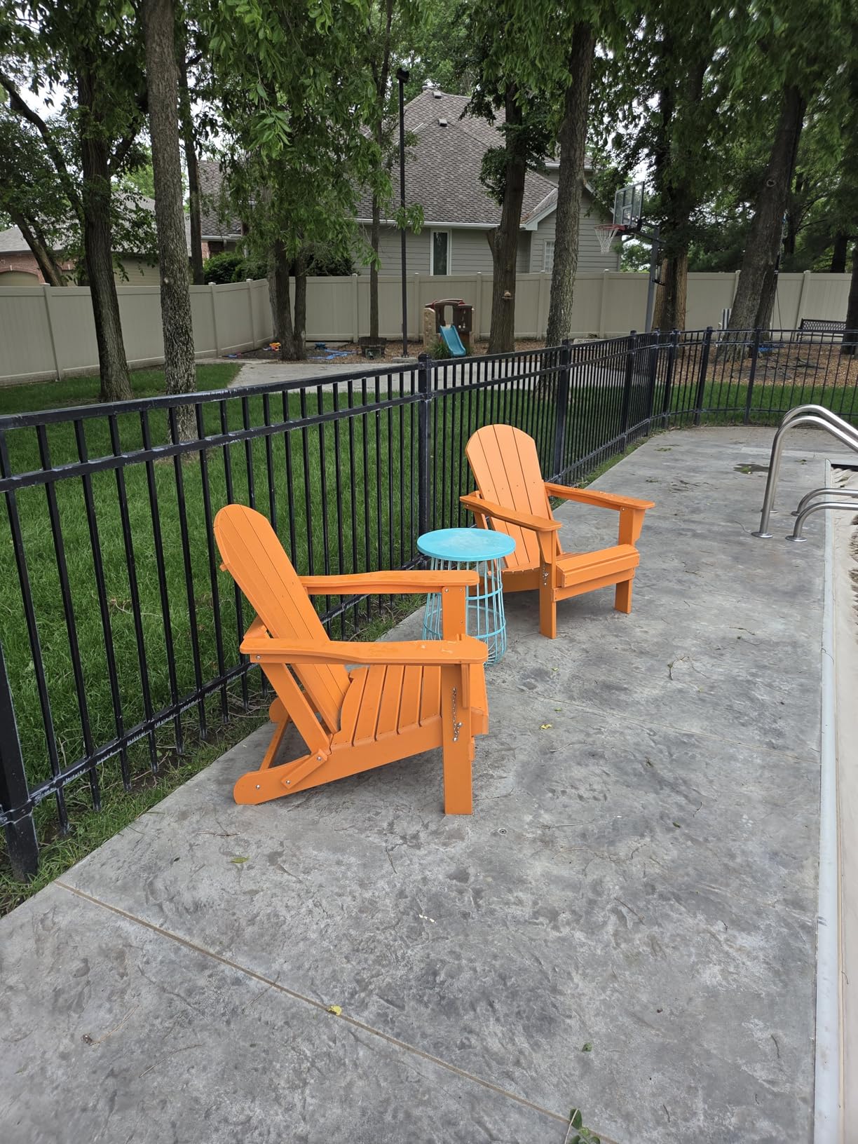 Malibu 2 Piece Set Outdoor Folding Poly Adirondack Chair, Red customer photo 1