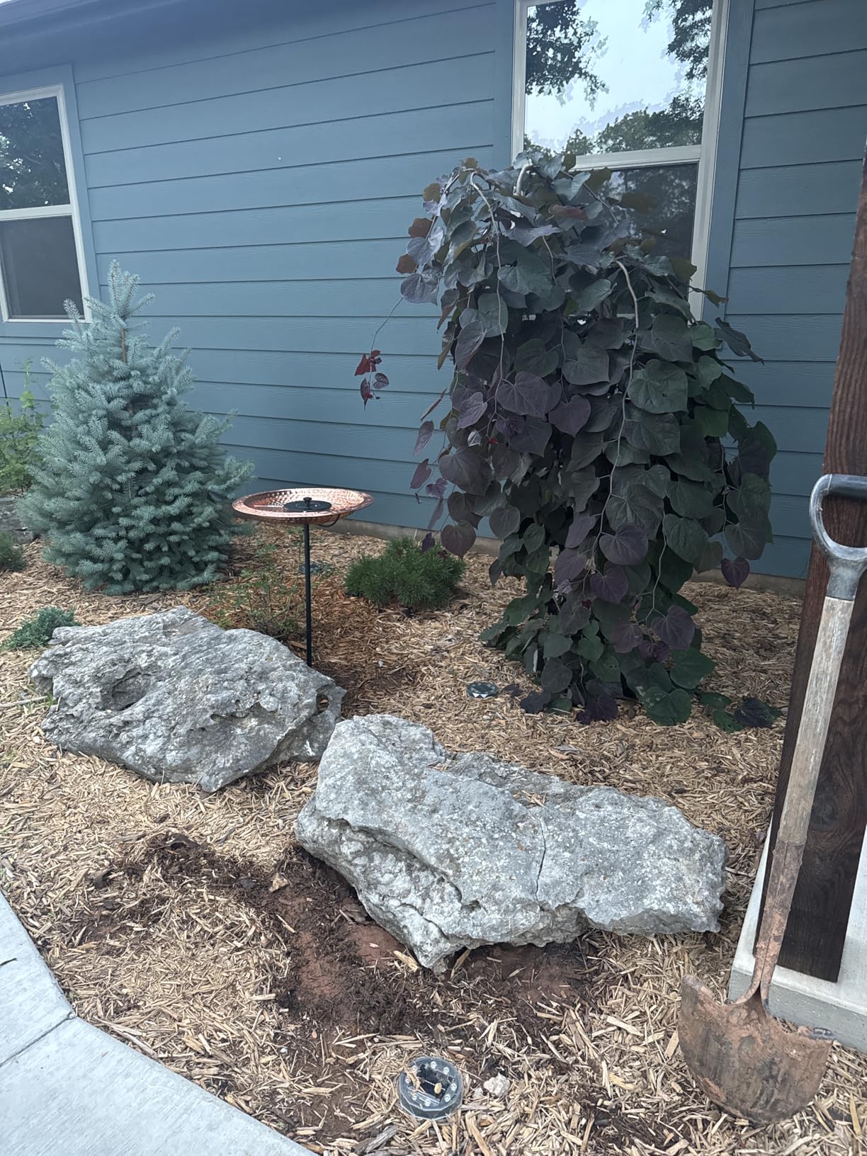 Good Directions BBG18 Copper Bird Bath, Includes Garden Pole, 18