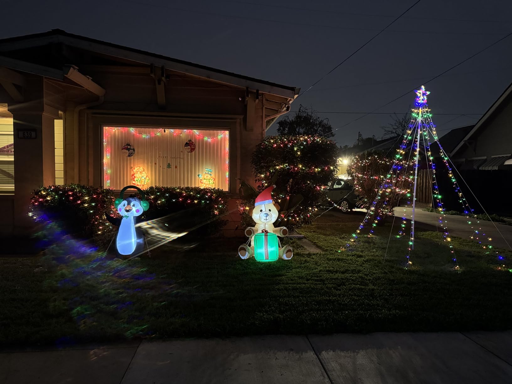 Christmas Decorations Star String Lights, 320 LEDs Outdoor Waterfall Tree Lights with 13