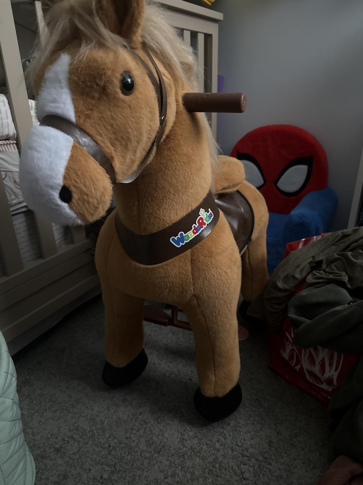 Ride On Horse for Toddlers 3-5, Brown Riding Horse | 30.1 Inch Height, Plush Horse, Giddy Up Ride On, Battery-Free, Smooth-Rolling Wheels customer photo 1