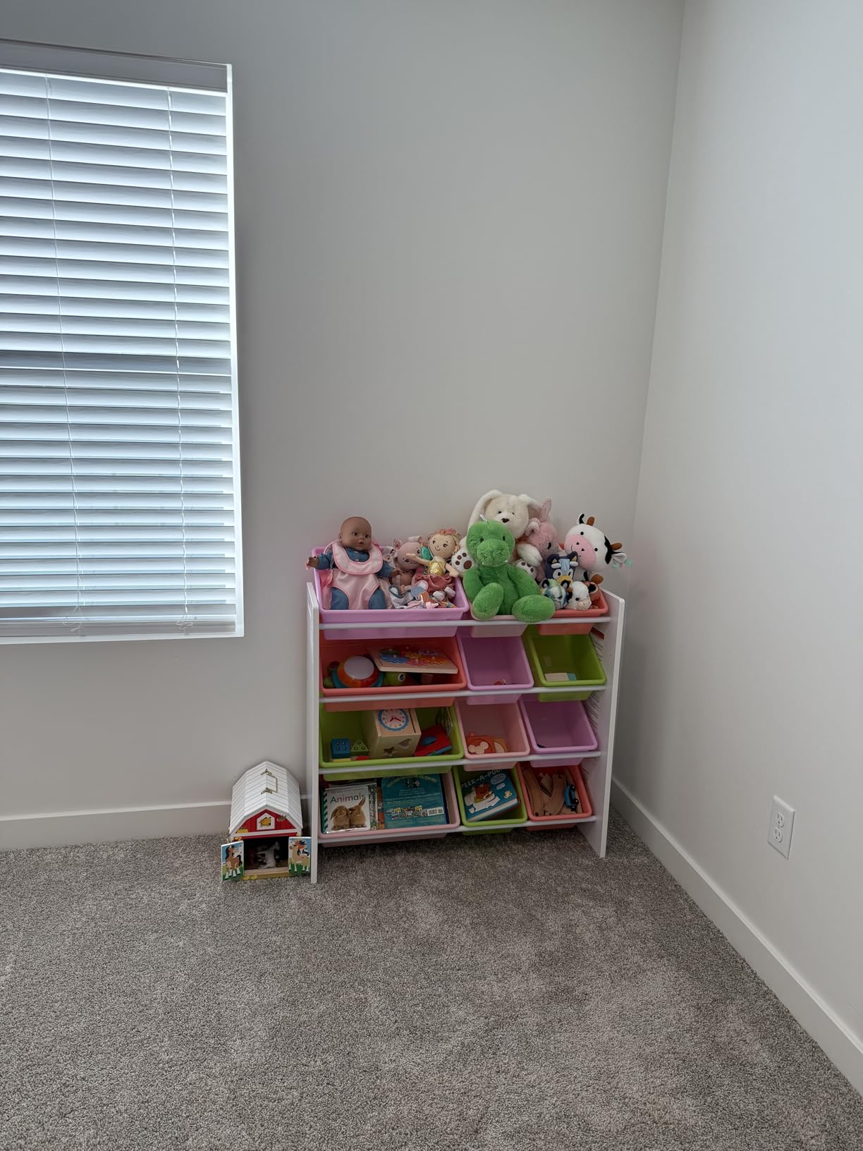 Amazon Basics Kids Toy Storage Organizer With 12 Plastic Bins customer photo 1