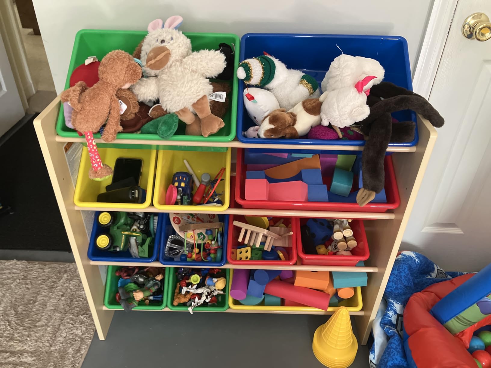 Amazon Basics Kids Toy Storage Organizer With 12 Plastic Bins customer photo 2