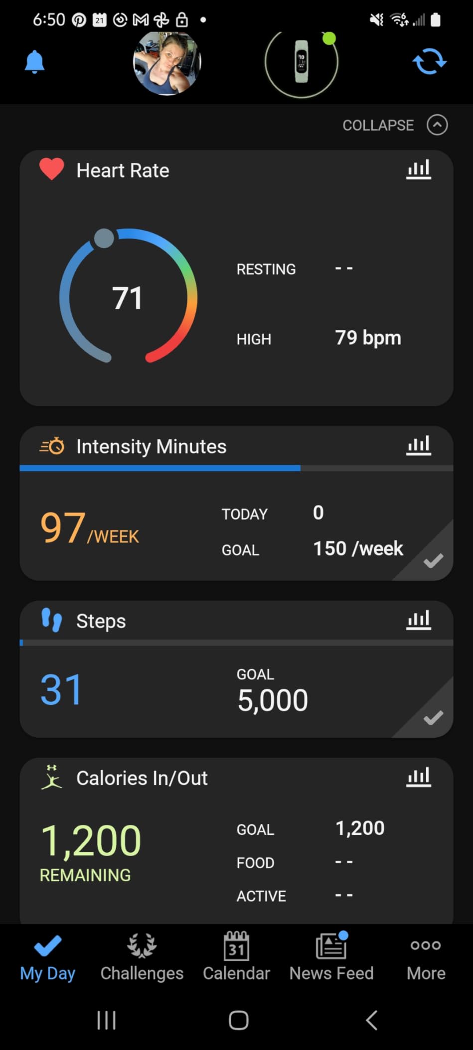 Garmin vívosmart 5, Health & Fitness Tracker, S-M, Black | Monitor Your Health, Track Your Steps and Sleep, Up to 7 Days Battery Life customer photo 1