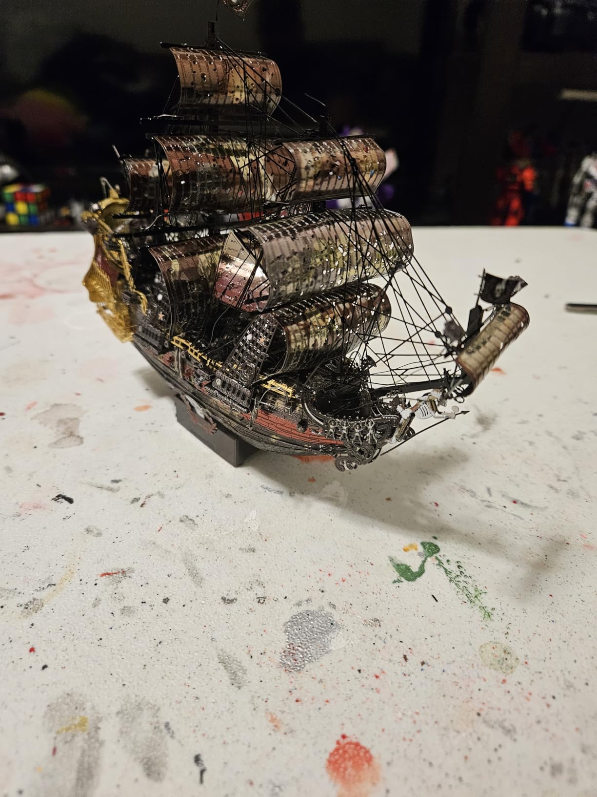 Piececool Metal 3D Puzzles for Adults, Flying Dutchman Pirate Ship Model Kits customer photo 2