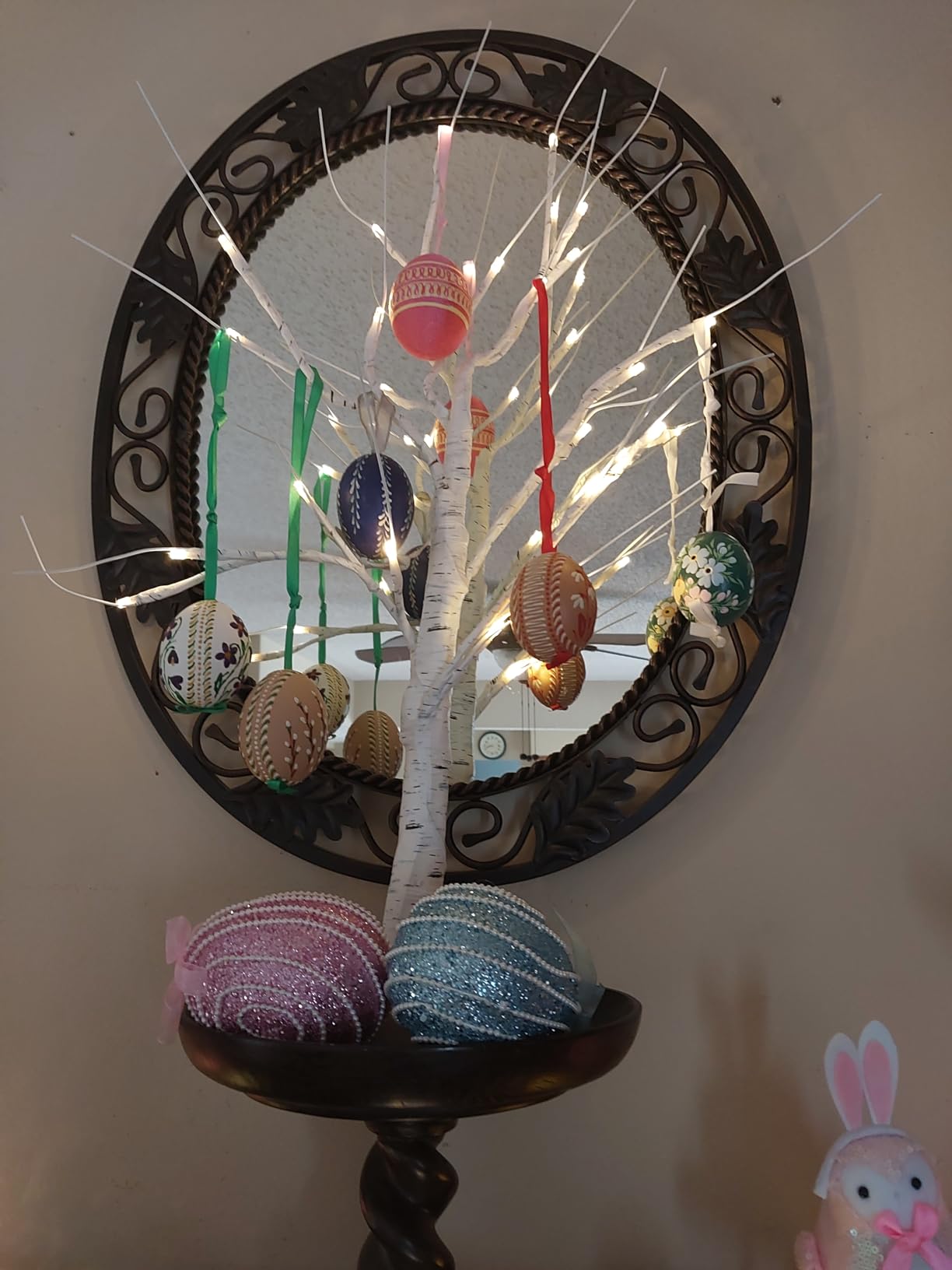 Woohaha Lighted Mini Birch Tabletop Christmas Decorations Tree, Warm White customer photo 1