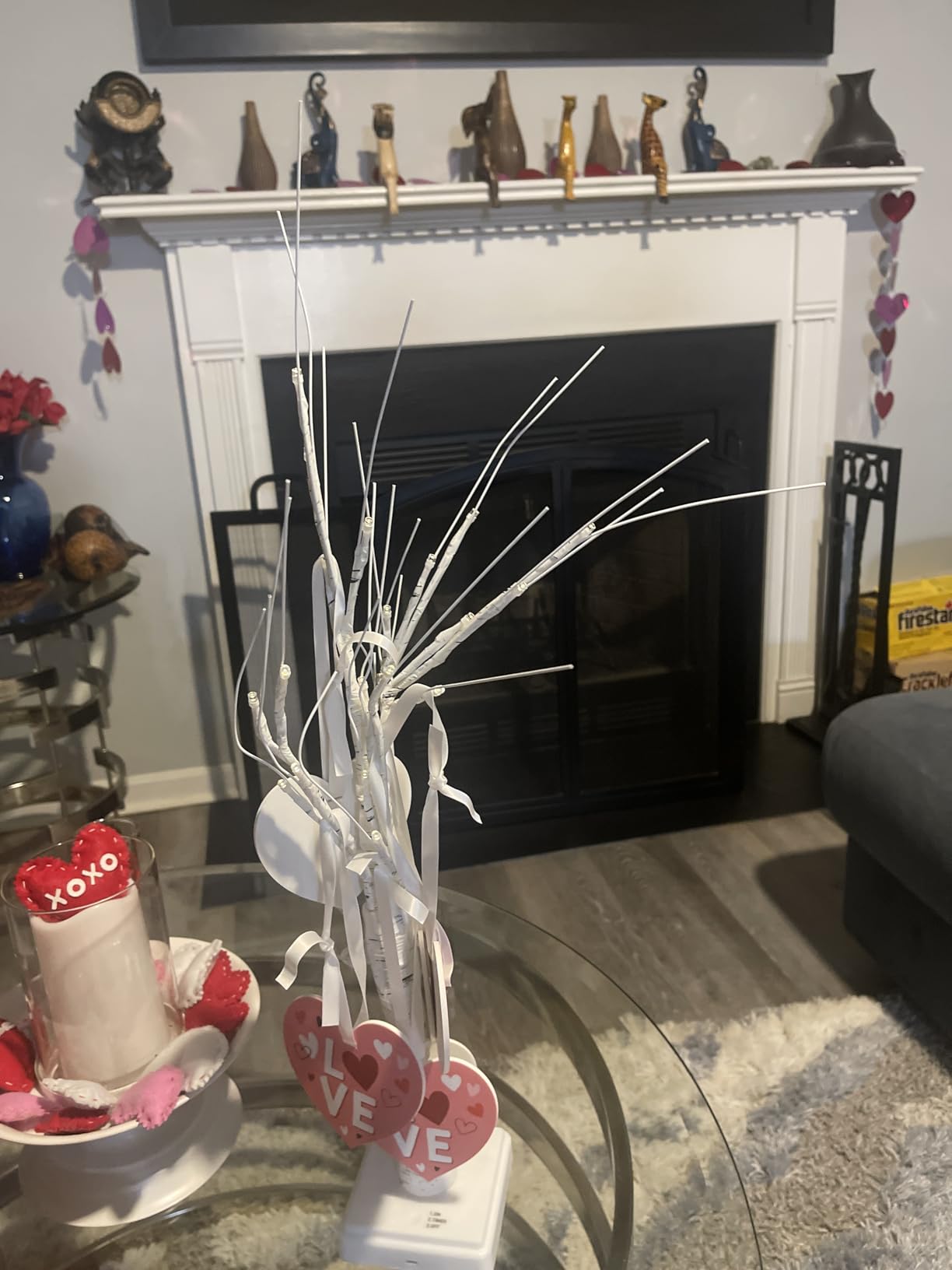 Woohaha Lighted Mini Birch Tabletop Christmas Decorations Tree, Warm White customer photo 2