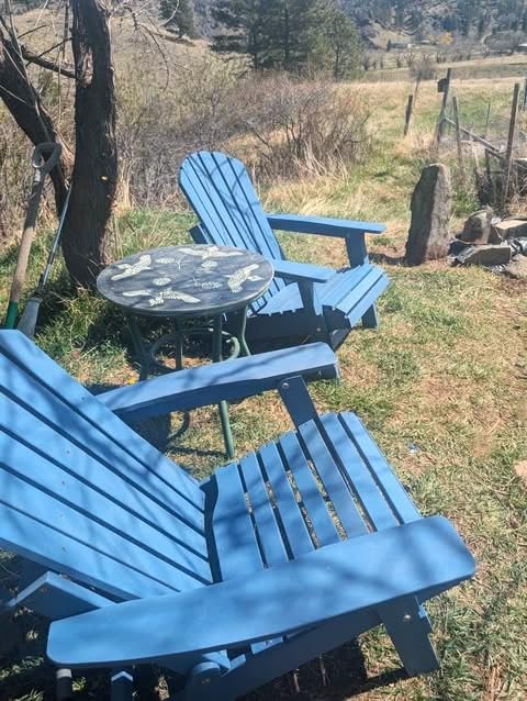 Oversize Wooden Outdoor Folding Adirondack Chair with Pre-Assembled BackRest & SeatBoard, Wood Patio Chair for Garden Backyard Porch Pool Deck Firepit customer photo 2