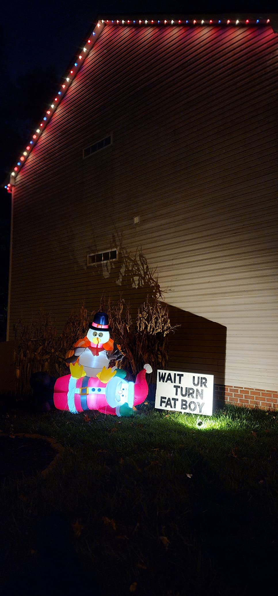 TURNMEON 3.5 Ft Thanksgiving Outdoor Decorations Inflatables Turkey Blow Up Yard Decorations Built-in LED Lights Fall Thanksgiving Decorations Outside Lawn Yard Garden Home Indoor Decor Holiday Party customer photo 2