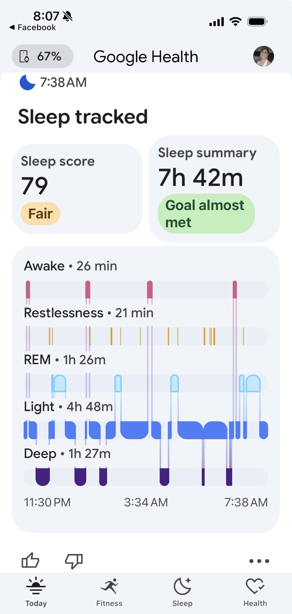 Fitbit Inspire 3 Fitness Tracker - Advanced Health Insights with Stress Management, Workout Intensity & Sleep Tracking (Midnight Zen) customer photo 1