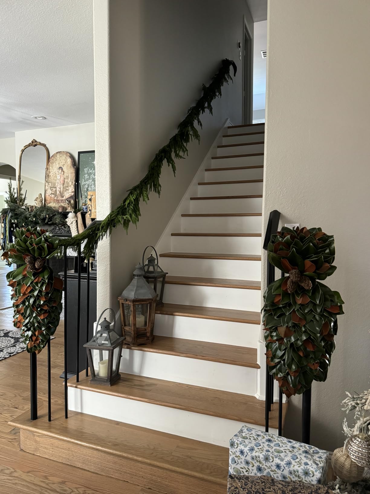 Afloral Real Touch Norfolk Pine Entry/Staircase Garland - 180