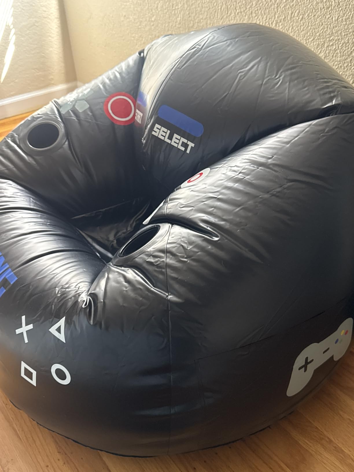 Inflatable Gaming Chair for Kids & Teens with Cup Holders and Side Pocket - Air Gaming Bean Bag Chairs, Perfect Furniture for Gamer Room Decor customer photo 1