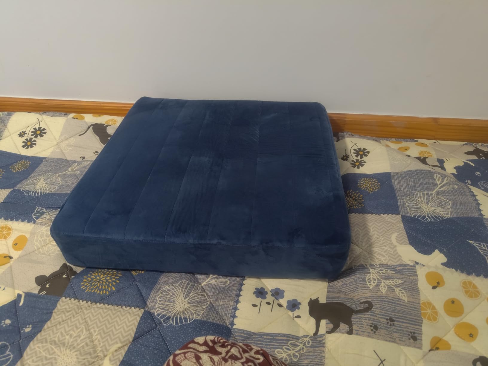 MeMoreCool 22 Inch Square Floor Pillow for Adults, Green Thick Foam Cushion | Green washable tufted floor cushion, thick foam seat for yoga, meditation, reading nook customer photo 2