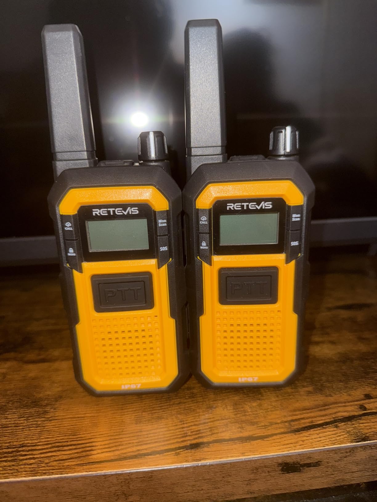 Retevis RB48 FRS Walkie Talkies Long Range, Mil-Standards 810H Two Way Radio, Rugged & IP67 Waterproof & Floating, Emergency Radio, Heavy-Duty, Dual PTT, Vibration Alert, NOAA, Rechargeable, 20hr Battery, 2 Pack customer photo 2